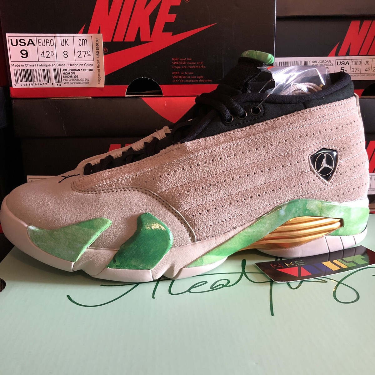 Size 9W - Jordan 14 Retro Aleali May Fortune XIV- DJ1034-200 - SAME DAY SHIPPING | eBay