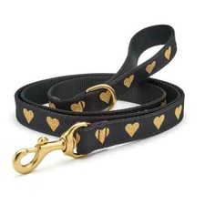 Up Country Dog Leash Heart Of Gold Made In USA with D-ring 4, 5 Foot Lead