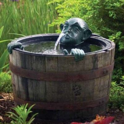 Aquascape Man In A Barrel 3 Piece Decorative Fountain Spitter Statuary  78315