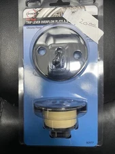 80977 CHROME DANCO TRIP LEVER OVERFLOW PLATE DRAIN 