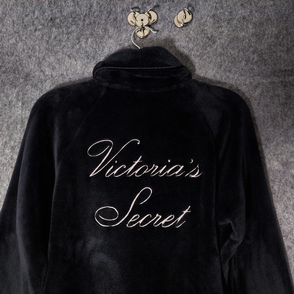 Sexy túnica Victoria's Secret Xs polar bordado logotipo manga larga kimono envolvente Foto 2 de 4