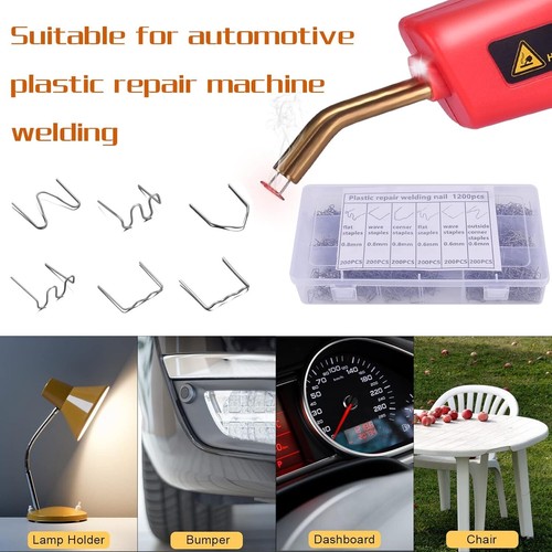 1200 Grapas Soldadoras de Plastico Grapas Soldadura Plastico 6 Tipos de Grapas - Picture 7 of 7