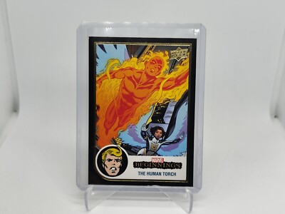 The Human Torch UD 2022 Marvel Beginnings Black Base #5