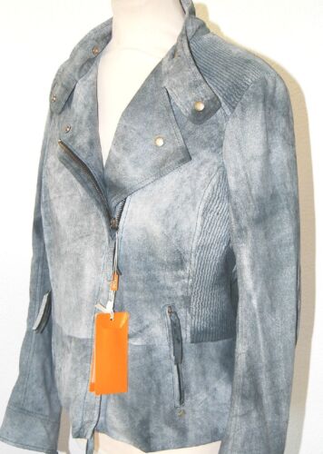 Veste en cuir orange Hugo Boss taille 42 499 € neuve veste en cuir Jumme veste motard - Photo 1/6