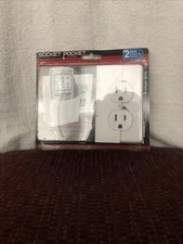 2 SOCKET POCKET ELECTRIC PLATE COVER PHONE CHARGER PDA IPOD CELLPHONE HOLDER