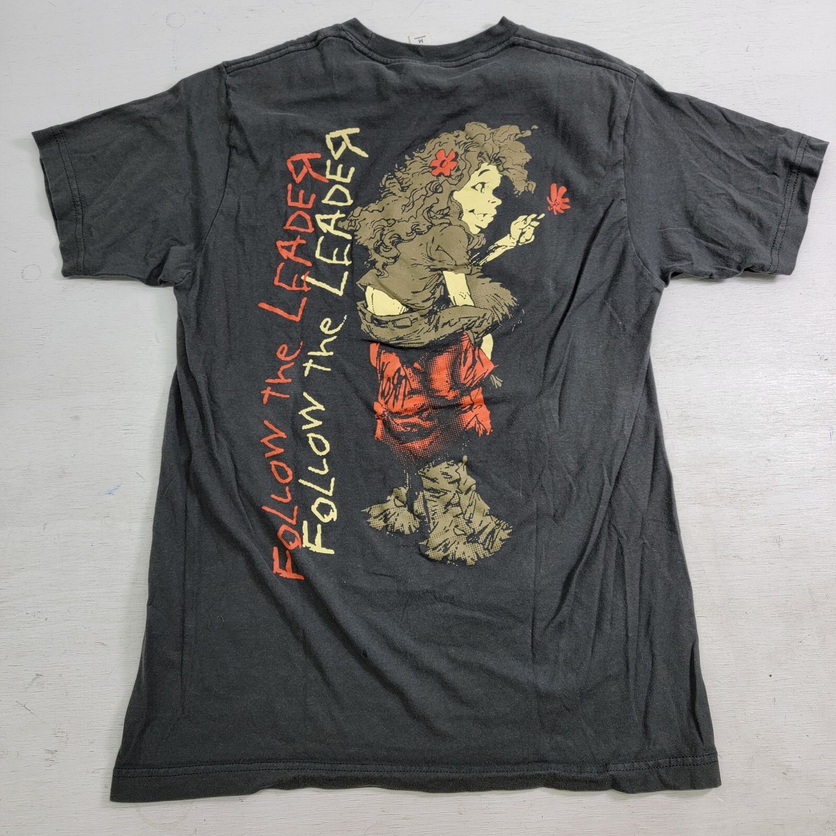 Korn Follow The Leader T-Shirt Sz M Metal Band Double Sided Korn Follow The Leader T-Shirt Sz M Metal Band Double Sided