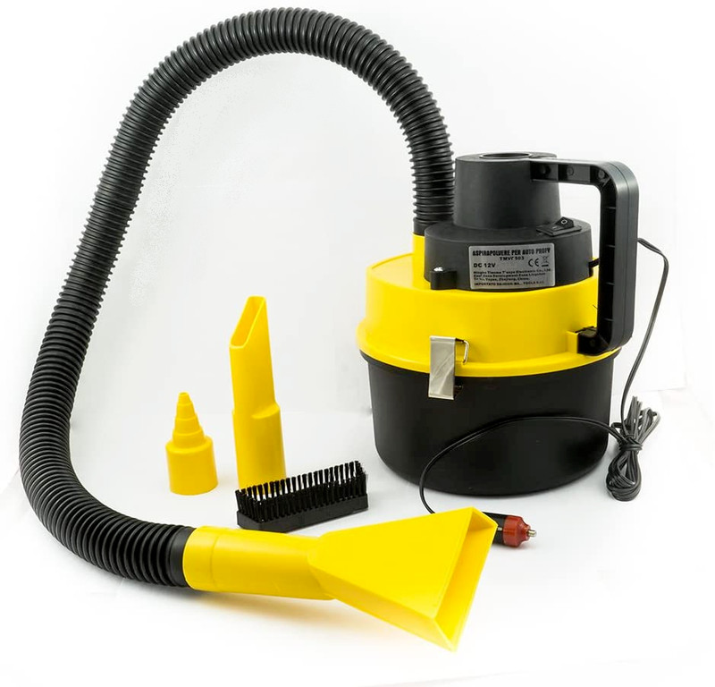 Aspirapolvere Aspiratore Portatile 12V a Bidone per Auto Roulette Camper Barca - Immagine 1