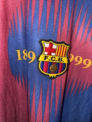 FC Barcelona 1899 1999 #7 FIGO Soccer ⚽️ L Jersey ULTRA RARE(B70