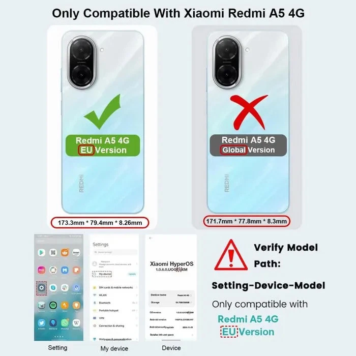 Coque pour Xiaomi Redmi A5 4G + 3 Verres trempé - Etui Housse Silicone Vert - Photo 2/4