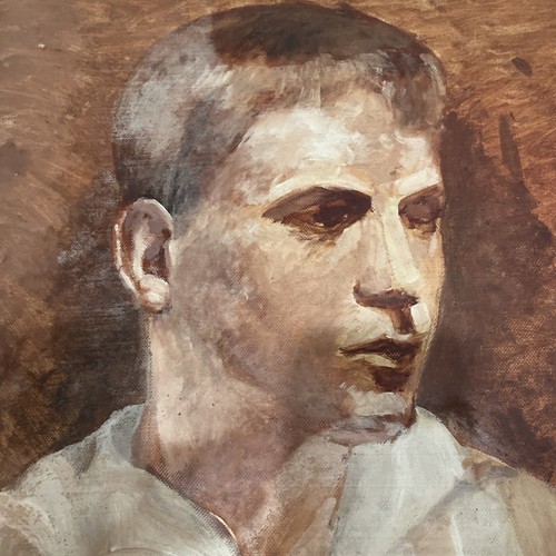 Antique Oil? Painting on Paper 1931 Brazilian Artist Edwiges Jacobusich- Boy - Picture 14 of 23