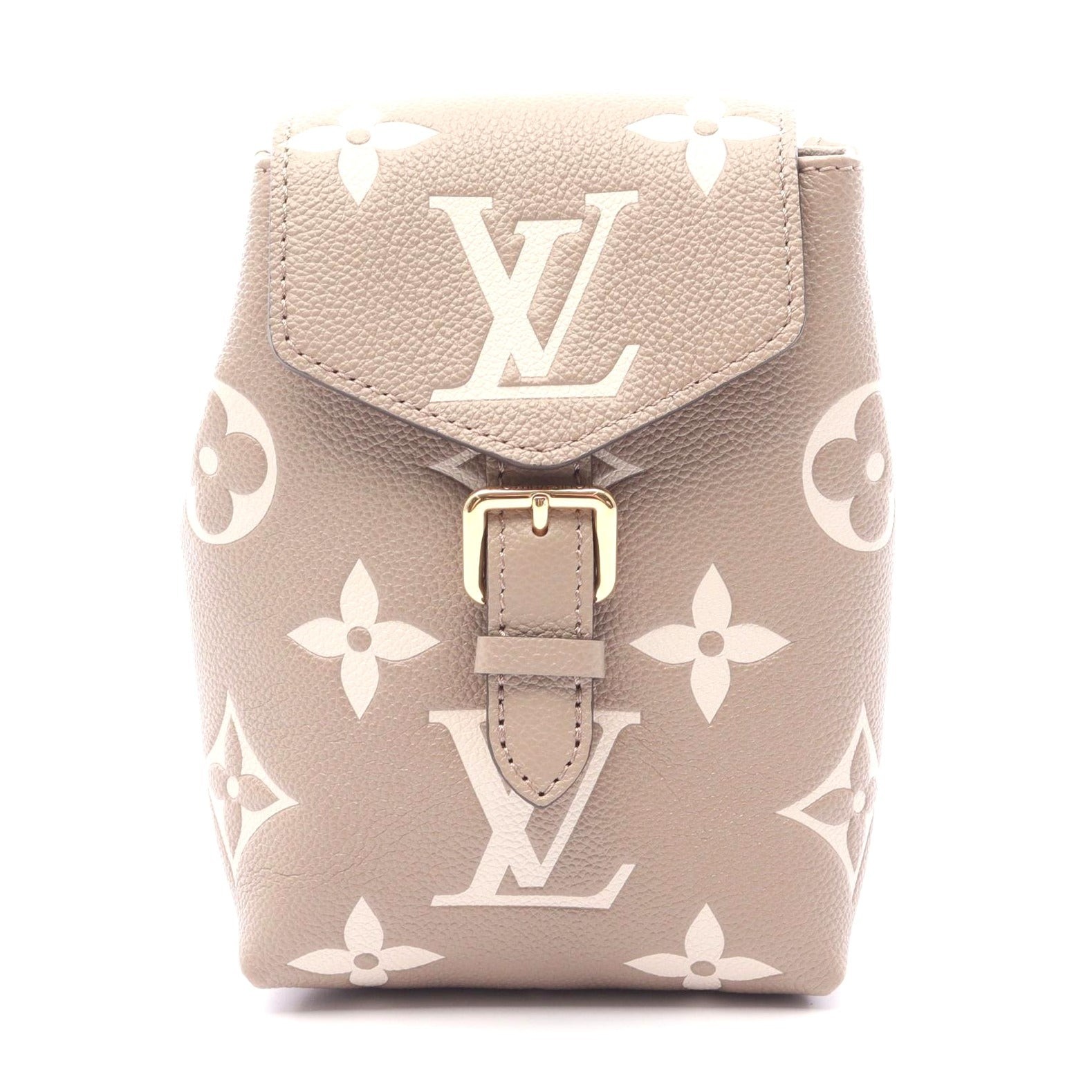 Louis Vuitton Monogram Empreinte Leather Tiny Backpack Women Beige One Size