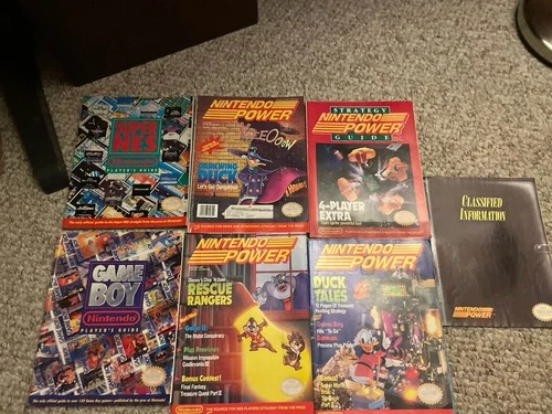 Nintendo Power Strategy Guide Lot of 7 Vintage 80s NES & Gameboy, Duck Tales