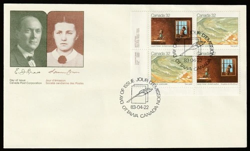 Canada #979a, Canadian Writers, LL PB, Official First Day Cover, FDC 1983