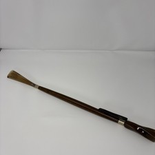 Vintage VALENTINO Faux Tortoise Shell Resin Shoe Horn Amber Brown Luxury Italy