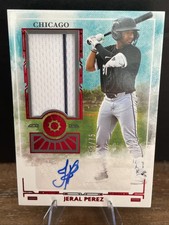 2025 Panini- Boys of Summer Jeral Perez Autograph Jersey Red /75 White Sox