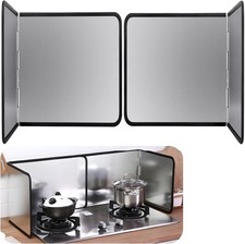 Stove Splatter Guard for Cooking Cooker Splash Height 40cm, Silver 