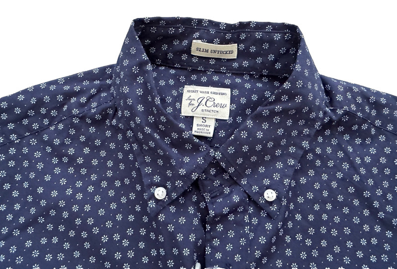 J. Crew Shirt Mens Secret Wash Shirt Cotton Stretch Fabric Slim Fit Small NWT