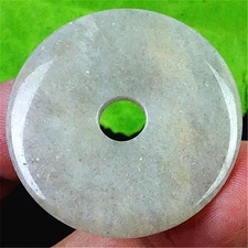 JT34998 40x6mm Natural Scenic Dendritic Agate Donut Pendant Bead