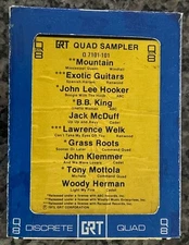 GRT Quad Sampler - Various Artists Quad 8 Track Tape - Rebuilt/Tested W/Sleeve