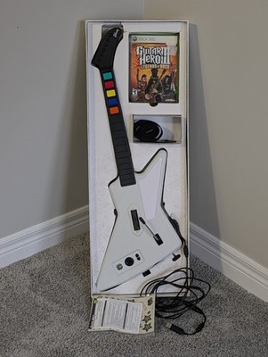 Guitar Hero Xbox 360 Xplorer Redoctane Guitar Wired W/ GH 3 Game Working Tested