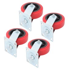 4 Pack 6 Inch Heavy Duty Swivel Caster Wheels Polyurethane 4000Lbs Load Capacity