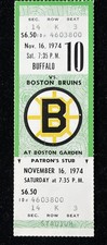 1974 Bobby Orr 2 Goal Full Ticket Boston Bruins Vs Philadelphia Flyers 16 Nov🏒