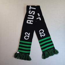 Austin FC Scarf MLS Soccer Pro OSFM Scarf Black Green Q2 Stadium Stripes USA EUC