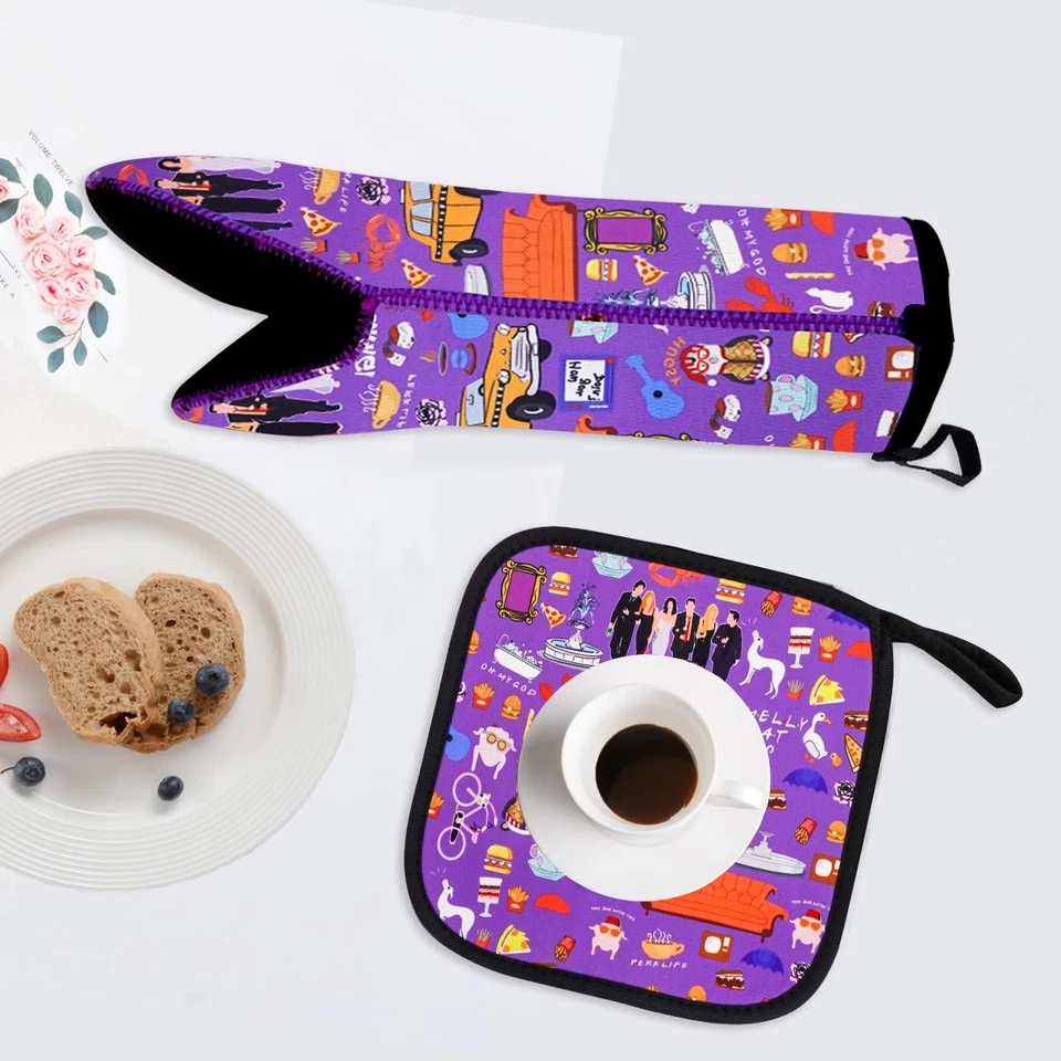 5 PIEZAS Divertidos Regalos para programas de TV, Decoración de cocina, Delantal, Guantes para horno, Porta ollas, Calentador de casa... Foto 3 de 4