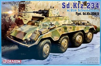 Dragon 1/35 6969 Sd.Kfz.234 w/2cm Schwebelafette Fgst. Sd.Kfz.234/3 2 in 1