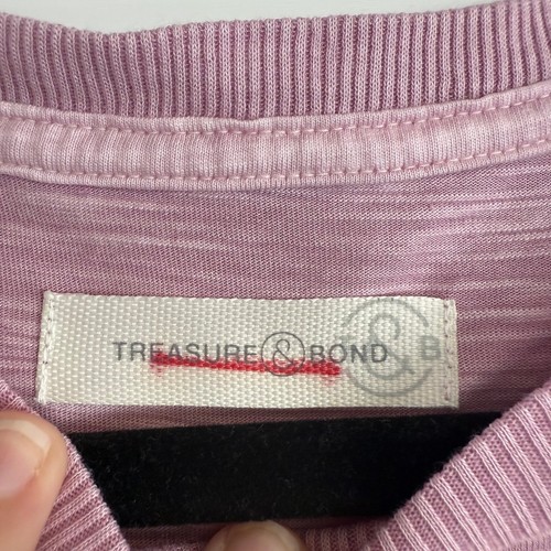 T-shirt girocollo manica corta viola Treasure & Bond nuova senza etichette - Foto 3 di 4