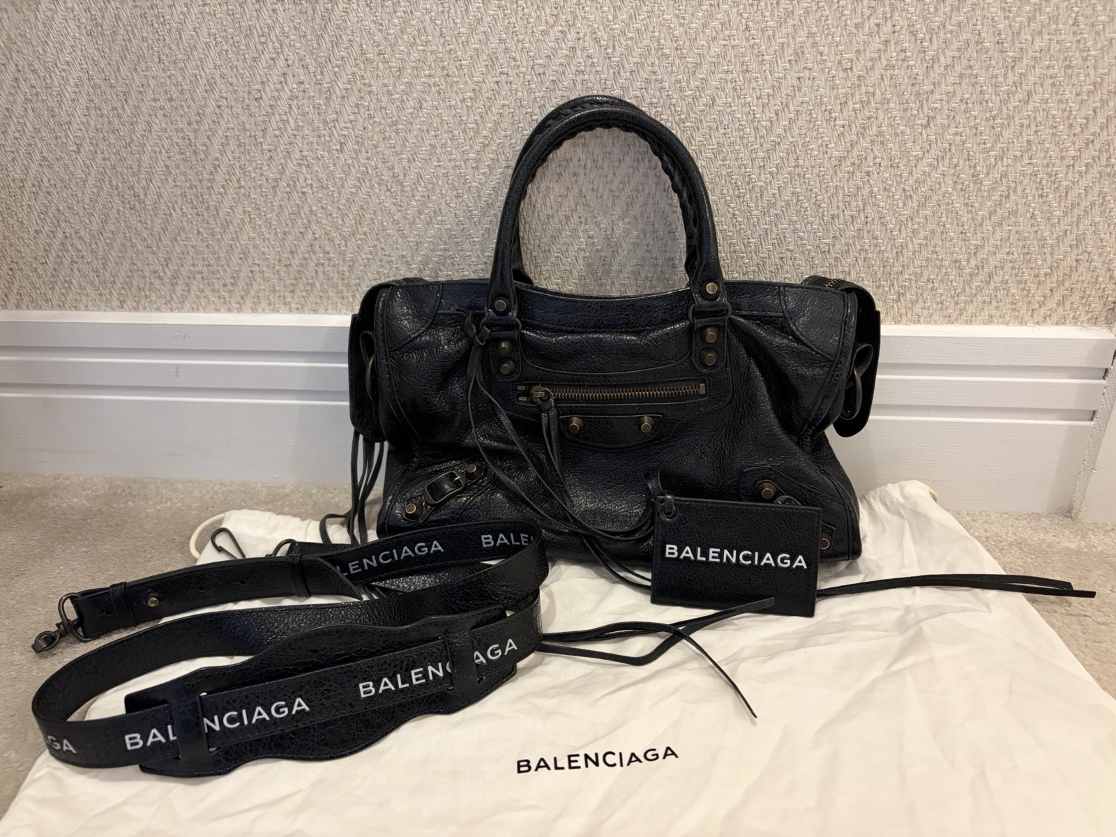 Balenciaga Classic City Bag - Leather Aged Brass Hardware w/ Strap & Dust Bag