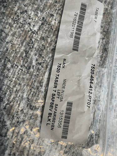 NEW! SafariLand Taser 7 Left Hand BLK Holster 7520-464-411 P707 w Cartridge clip - Picture 11 of 11