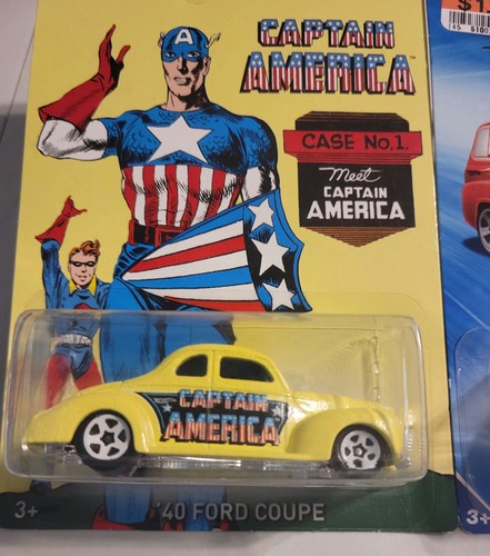 2015 Hot Wheels Captain America ‘40 Ford Coupe and 56 Ford. Lot of 2 Hot Wheels - Picture 2 of 7