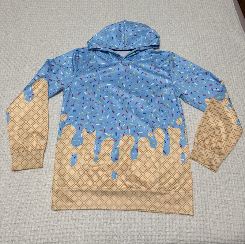 Ice cream drip style hoodie. Youth XL 