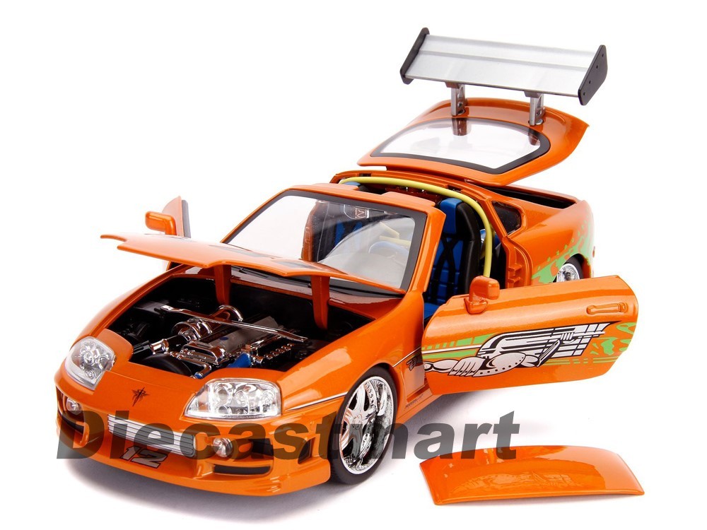 Jada 1:18 Fast & Furious Brian's Toyota Supra w/Light & Figure