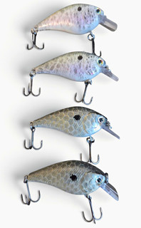 Custom Painted Square Bill 1.5 Crankbaits Lot of 4!