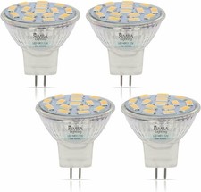 4 Pack LED MR11 3W 20W 12V Halogen Replacement GU4 Bi-Pin 4000K Natural White