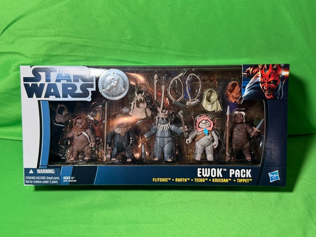 Star Wars Toys R Us Exclusive Ewok Pack Hasbro 2012 Brand New In