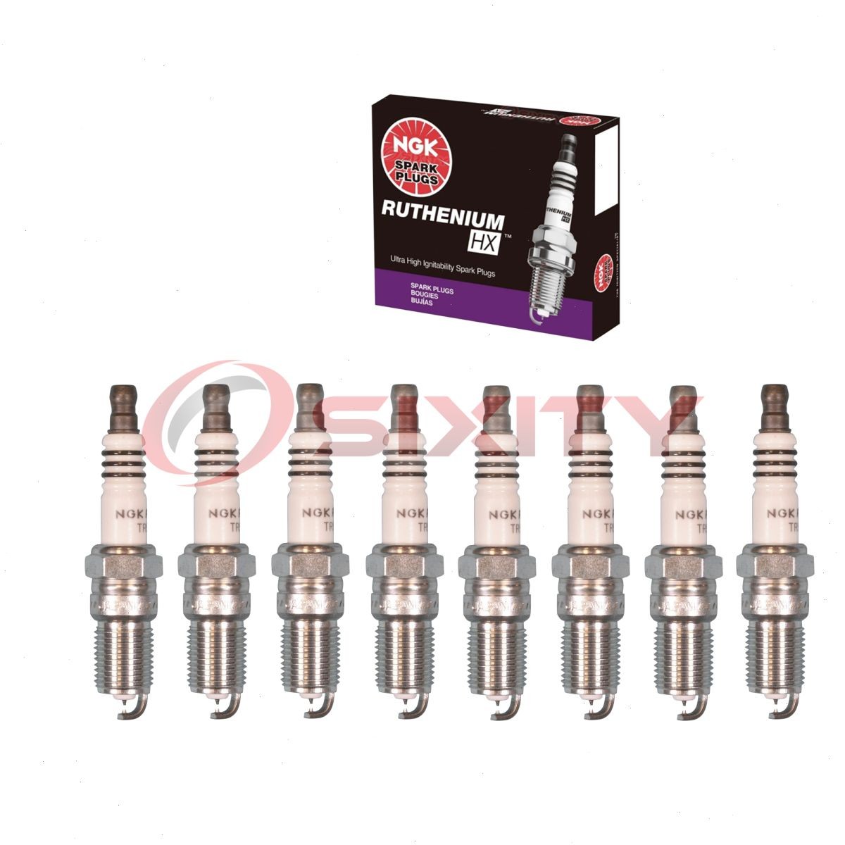 8 pcs NGK Ruthenium HX Spark Plugs for 1997-1999 Chevrolet C1500 Suburban ab
