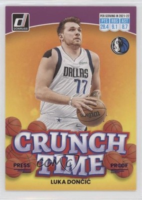 2022-23 Panini Donruss Crunch Time Purple Press Proof Luka Doncic #1 07mp