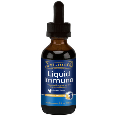 Rx Vitamins For Pets Liquid Immuno Chicken Flavor 2 Oz For Dog and Cat