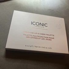 Iconic London Multi-Use Lip & Cheek Palette, 0.42 oz 6 Shade 