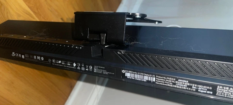 HP  Pavilion 32" QHD Display Monitor with NO Stand WITH Power Cord 4WH45AA(DR) - Image 3 of 4