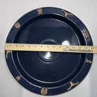 Frankoma King Ranch Platter Navy Blue Western Ranch Brand Style   Large ~ 14”