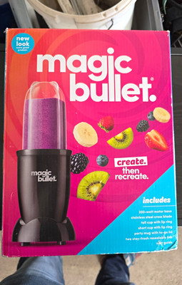 Magic Bullet Bullet-Mixer 200 W schwarz 0,56 L Set mit Edelstahl-Kreuzklinge