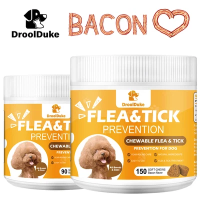 DROOL DUKE Insects Prevention Chewable Pills for Dogs Natural Pest Control for Pets Dogs