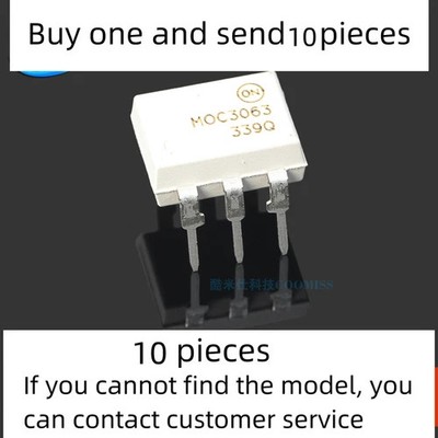 10 pieces set original MOC3063M in-line DIP-6 triac voltage 7.5kV