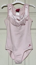 CAPEZIO FUTURE STAR pink tank top leotard Ruffled from trim Size Small