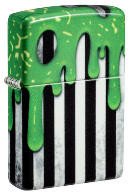 Zippo Windproof Glow in the Dark Slime With Stripes Lighter, 46950