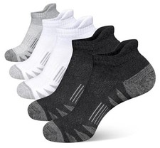 Men's Athletic Cushioned Cotton Socks Anti-blister 9-12 Multicolor 5 Pairs